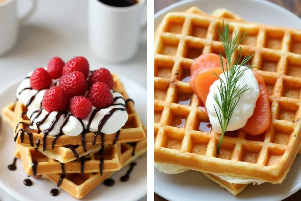 Beeren-Waffel-Frühstück