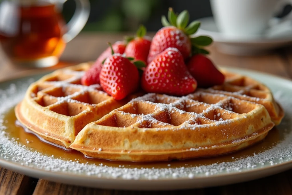 Belgische Waffeln mit Erdbeeren