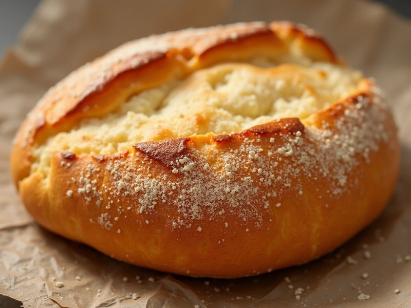 Rustic presentation of golden brown Brötchen 