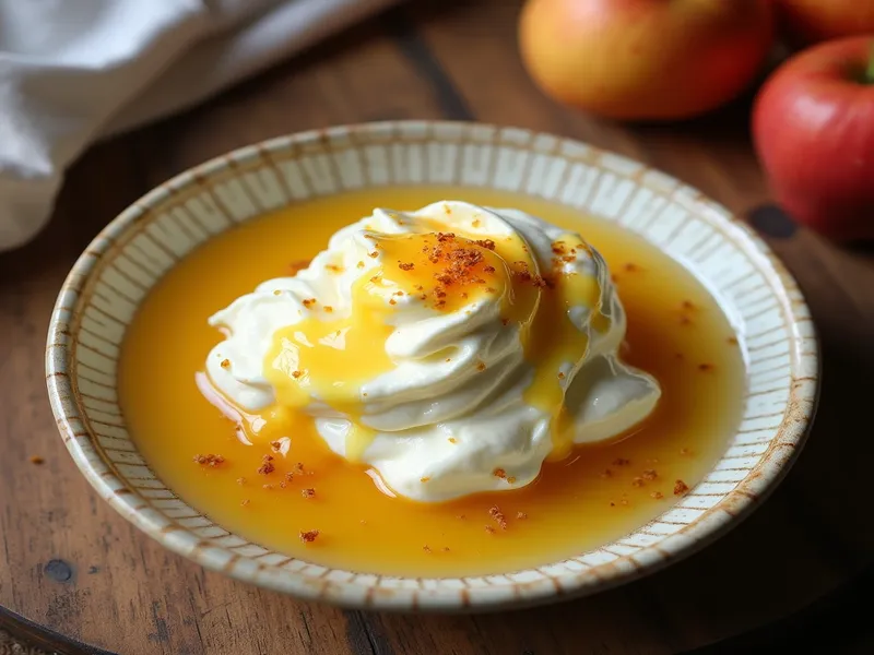 Cremiges Kaymak, überzogen mit goldenem Honig, serviert mit frischen Simit-Sesamringen und Walnüssen, perfekt für ein türkisches Frühstück.