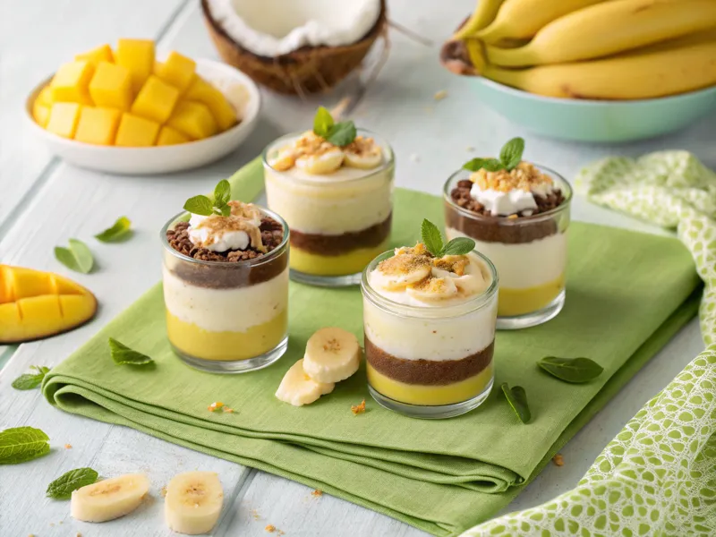 Verwandle dein Bananenschnitten Rezept in ein Highlight: Tropische Toppings, Mini-Häppchen und stilvolle Servierideen für jeden Anlass. Entdecke kreative Variationen!